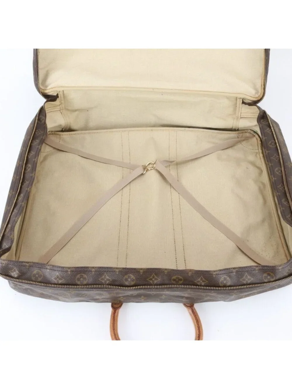 Louis Vuitton Monogram Sirius 60 Leather Boston Bag Tote Carry